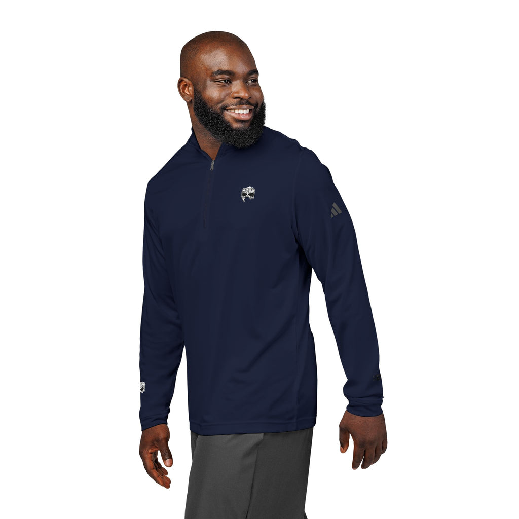 Embroidered adidas Quarter-Zip Pullover — Lightweight Performance Top