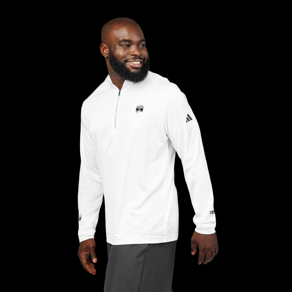 Embroidered adidas Quarter-Zip Pullover — Lightweight Performance Top