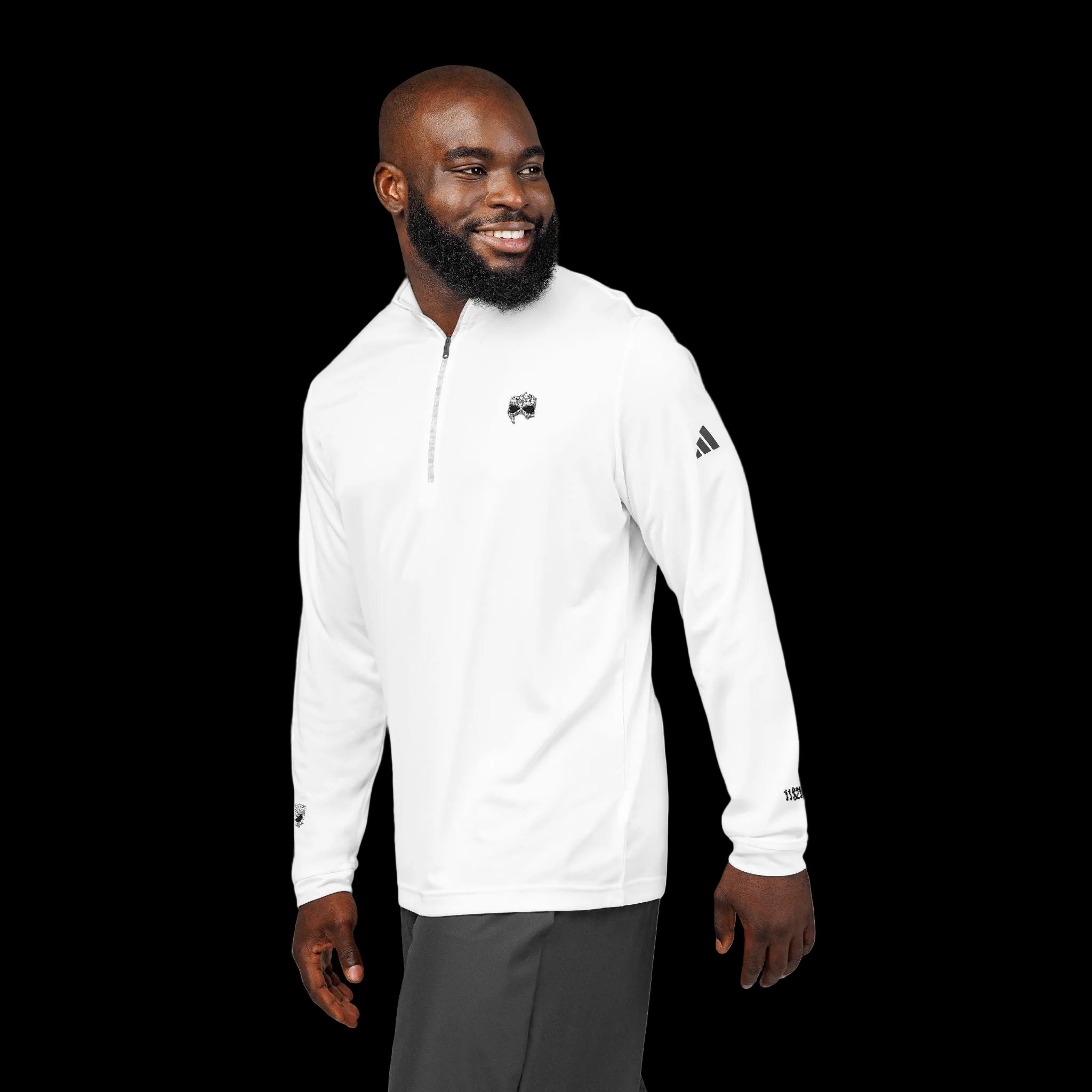 Embroidered adidas Quarter-Zip Pullover — Lightweight Performance Top