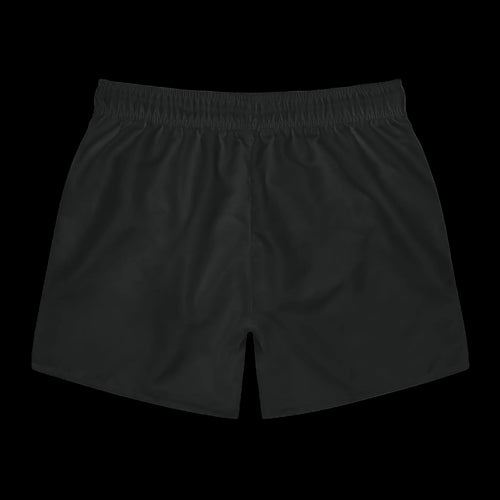 1121 Distressed Logo Athletic Shorts — Black