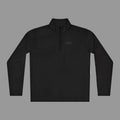Minimalist '11821' Quarter-Zip Pullover — Subtle Diagonal Back Graphic